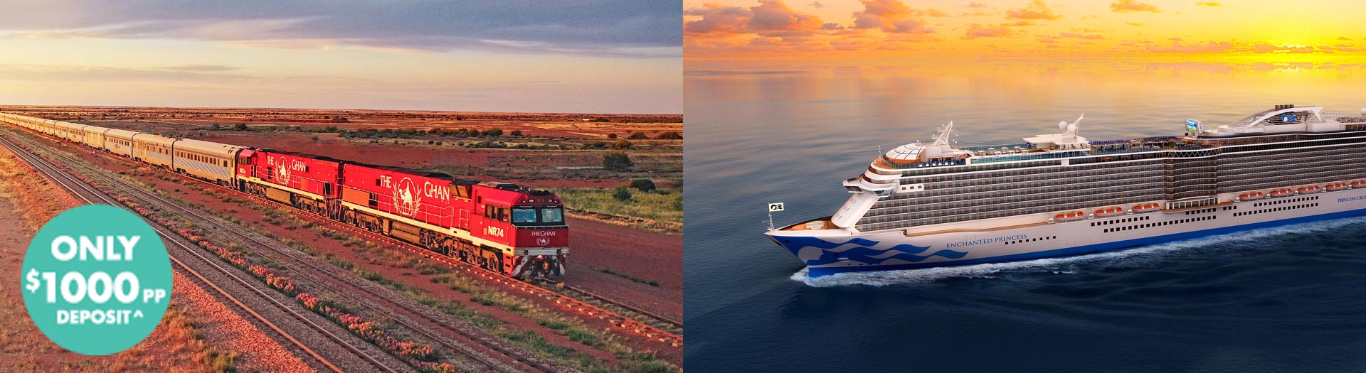 cruise and rail packages australia 2023