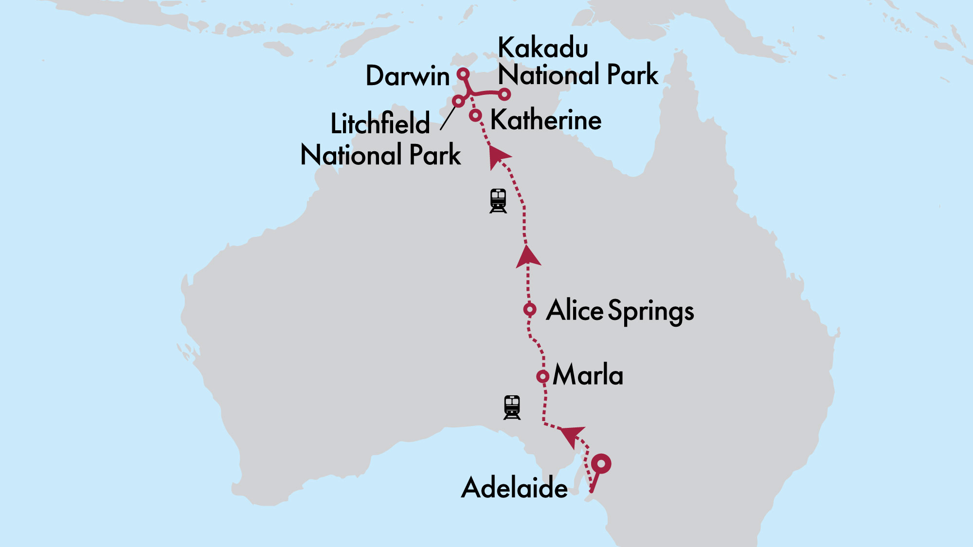 Adelaide, Barossa & the Top End with the Ghan