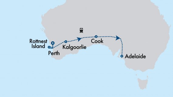 Perth & Rottnest Island Short Break with the Indian Pacific to Adelaide