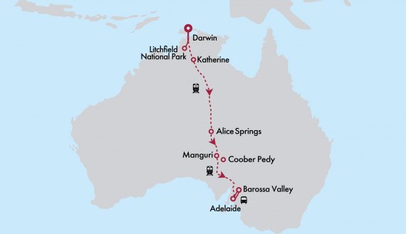 The Best of Darwin & Adelaide with The Ghan Expedition