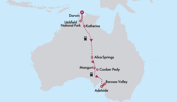 The Best of Darwin & Adelaide with The Ghan Expedition