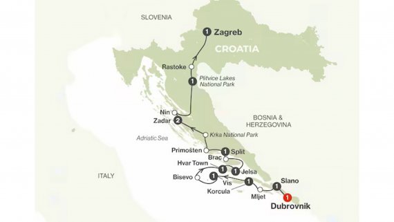 Croatia Encounter Cruise & Tour