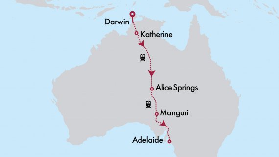 Discover Adelaide - Darwin to Adelaide