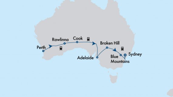 Indian Pacific Gold Class - Perth to Sydney 2025