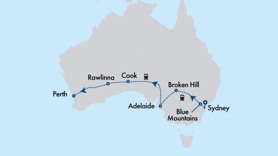 Indian Pacific Gold Class - Sydney to Perth 2025