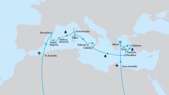 Fly, Stay, Cruise - Islands of the Mediterranean with Azamara
