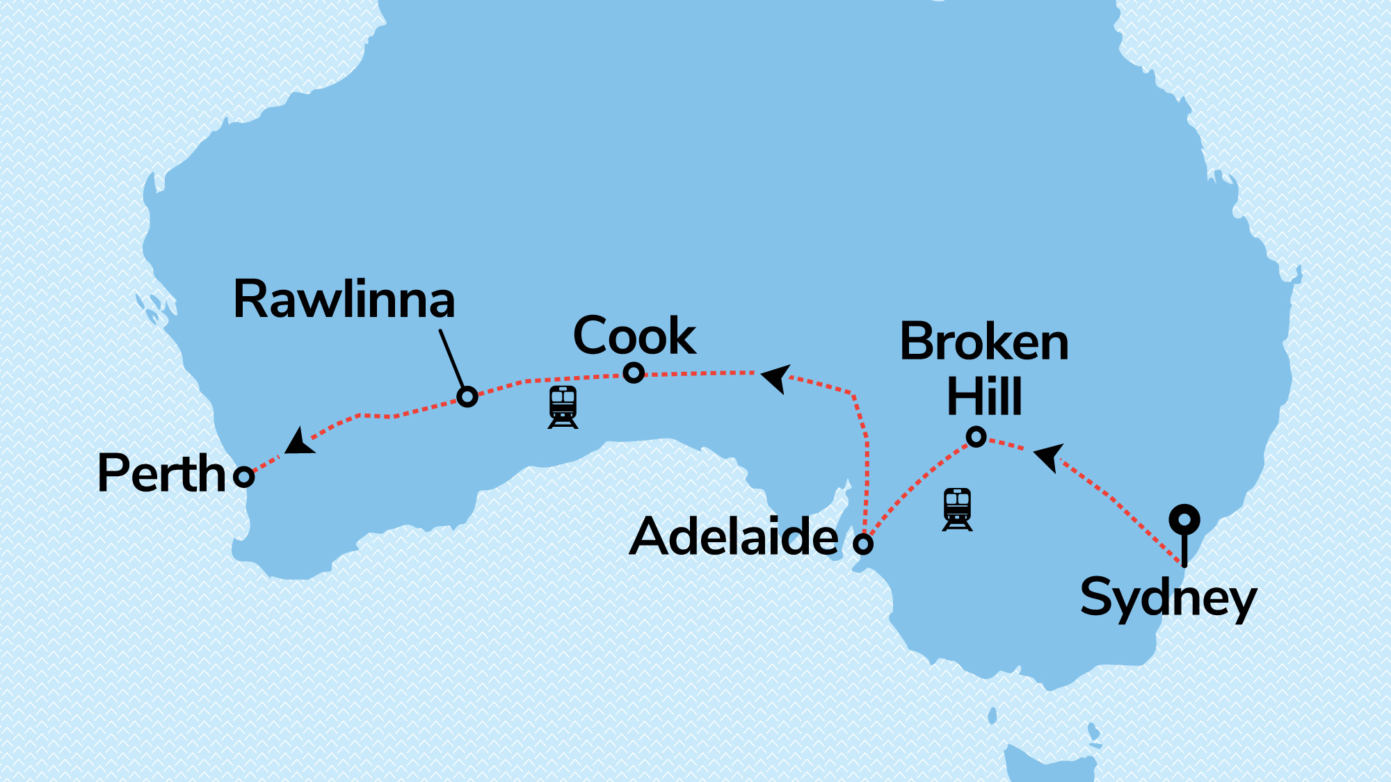 Indian Pacific from Sydney to Perth with FREE Stay