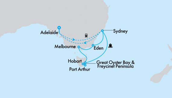 Royal Princess Tasmania and East Coast Cruise with Indian Pacific Adventure