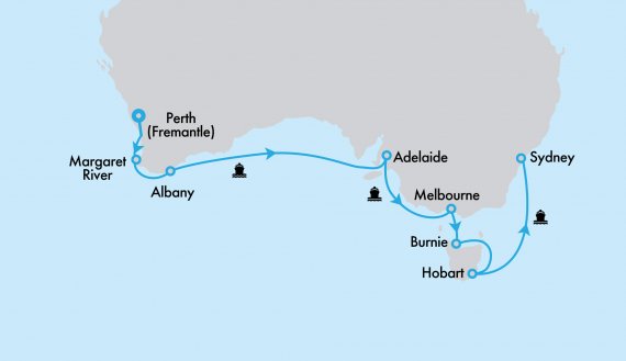 Southern Australia In Depth with Coral Princess from Perth
