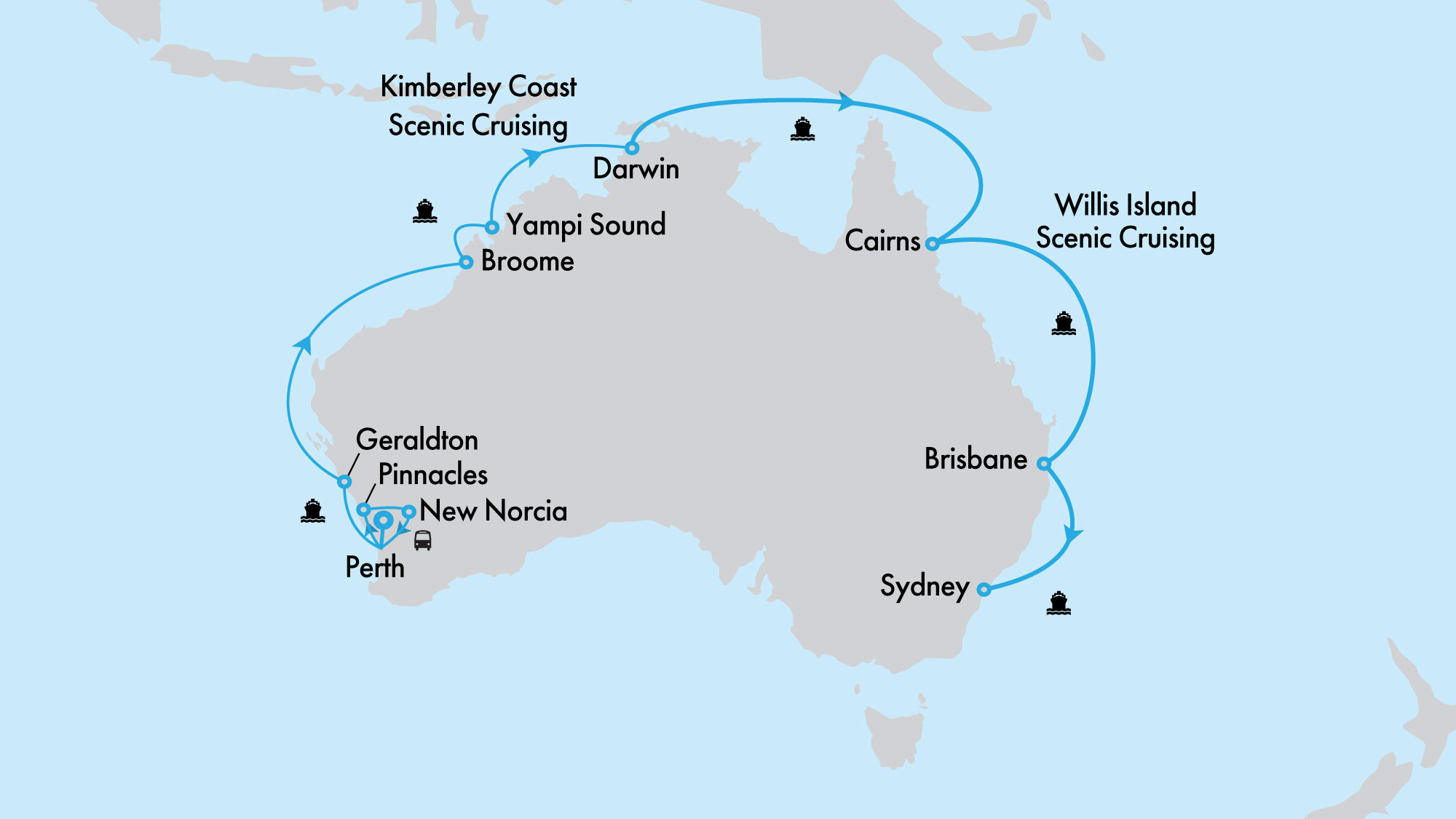 Ultimate Northern Explorer Coast to Coast with Crown Princess & Perth Highlights