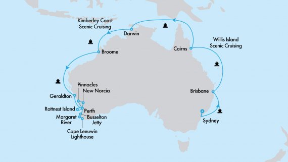Ultimate Northern Coast to Coast Explorer with Crown Princess and Perth Highlights