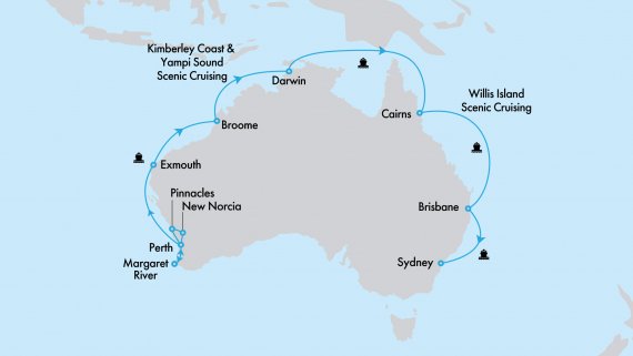 Ultimate Northern Coast to Coast Explorer with Crown Princess and Perth Highlights