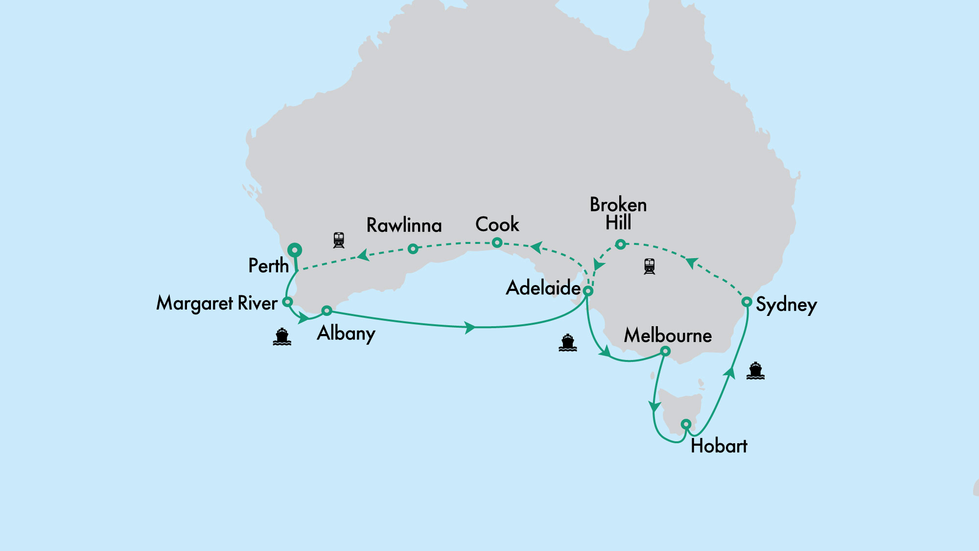 Southern Australia in Depth with Crown Princess and Indian Pacific with Sydney Highlights