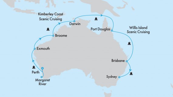 Ultimate Northern Coast to Coast Explorer with Crown Princess with Perth Highlights