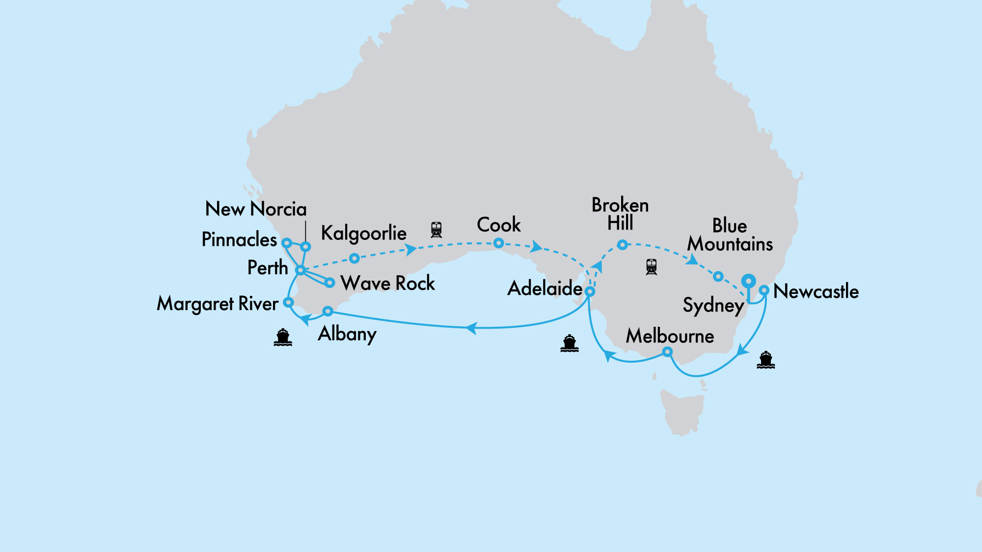 Southern Australia In Depth with Crown Princess & Indian Pacific with Perth Highlights