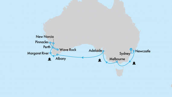 Southern Australia In Depth with Crown Princess & Perth Highlights