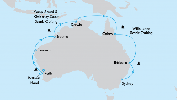 Ultimate Northern Coast to Coast Explorer with Crown Princess and Perth Highlights