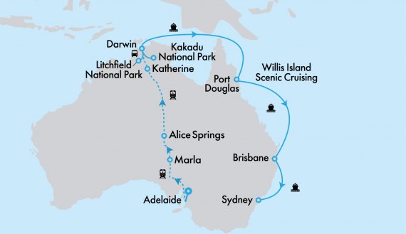 The Ghan and Crown Princess Eastern Seaboard and Top End In Depth