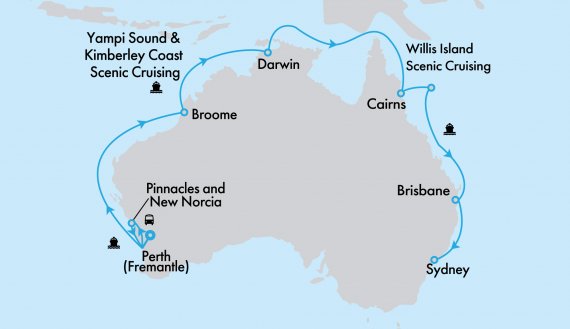 Ultimate Northern Coast to Coast on Grand Princess and Perth Highlights
