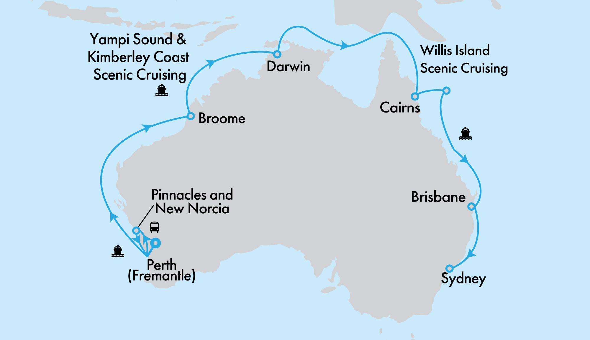 Ultimate Northern Coast to Coast on Grand Princess and Perth Highlights