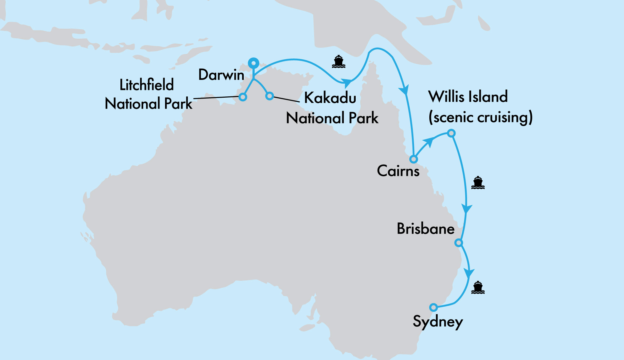 Grand Princess Eastern Seaboard and Top End in Depth