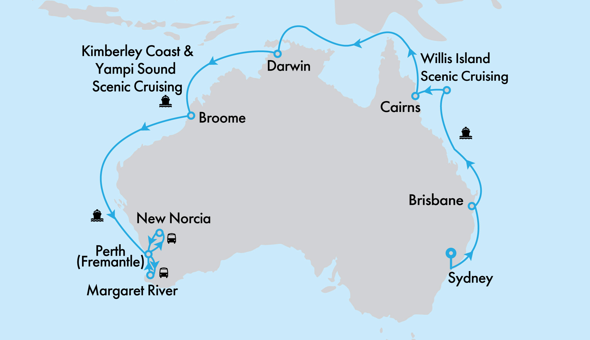 Ultimate Northern Coast to Coast on Grand Princess with Perth Highlights