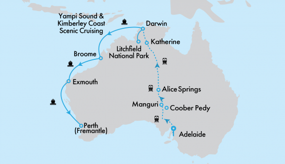 The Legendary Ghan and Grand Princess West Coast Cruise and Top End In Depth