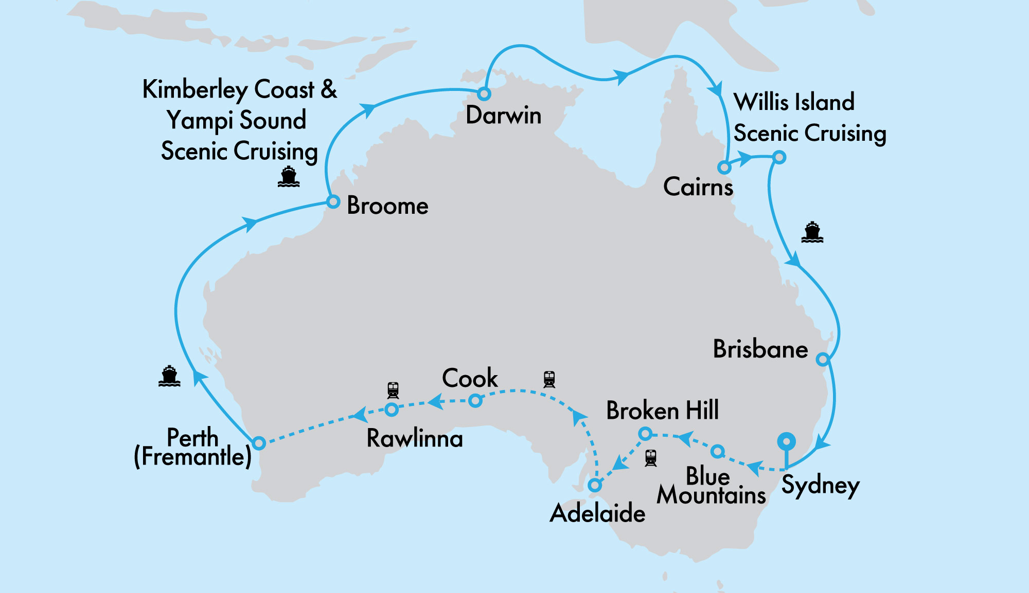 Ultimate Coast to Coast with Grand Princess and Indian Pacific from Sydney