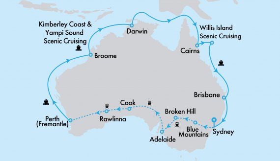 Ultimate Coast to Coast with Grand Princess and Indian Pacific from Sydney