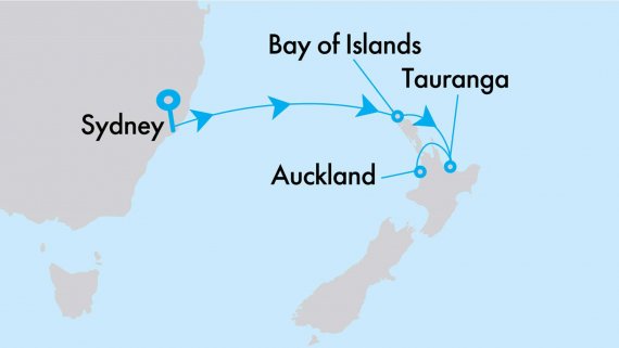 Sydney to Auckland on Majestic Princess with Post Cruise Stay
