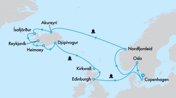 Fly, Stay, Cruise Norwegian Fjords, Iceland & Scotland Cruise with Holland America