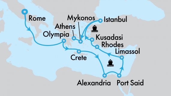 Fly, Stay, Cruise Ancient Mysteries of the Mediterranean with Holland America
