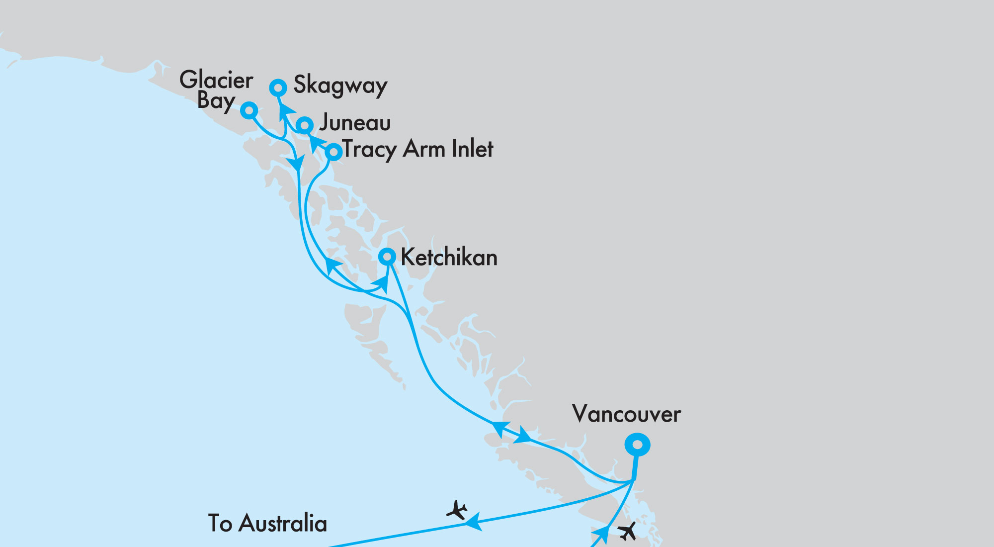 Fly, Stay, Cruise Alaskan Inside Passage with Holland America Line