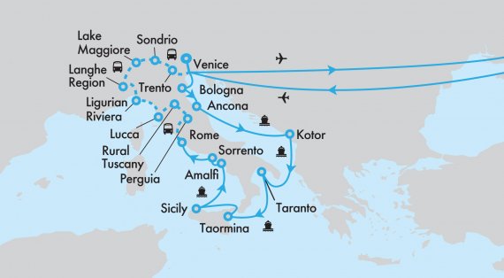Fly, Cruise, Tour Italian Indulgent Explorer with Azamara