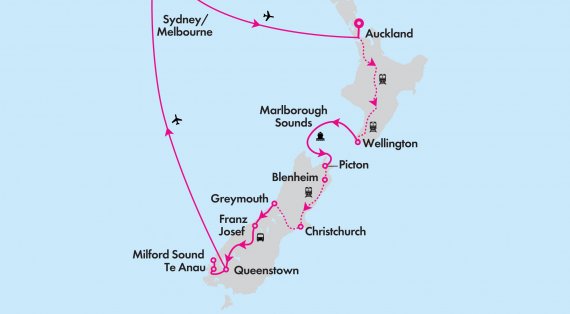 New Zealand South Island Summer Grand Rail Tour