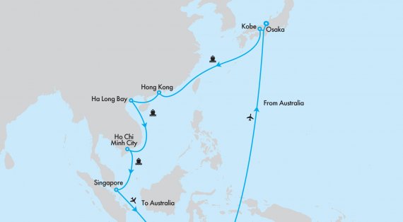 Fly, Stay, Cruise Japan to Singapore with Azamara Pursuit