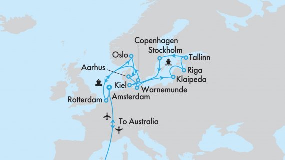 Fly, Stay, Cruise Baltic and Scandinavian Capitals with Holland America Line