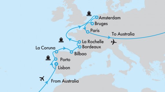 Fly, Stay, Cruise Lisbon to Paris Foodie Adventure with Norwegian Sky