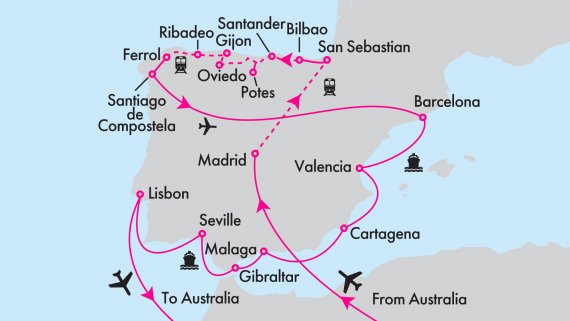 Luxury Train in Spain with San Sebastian & Spain to Portugal Cruise aboard Azamara Pursuit