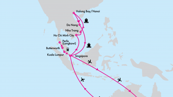 Essential Malaysia & Vietnam with Eastern Oriental Express & Diamond Princess