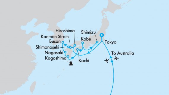 Fly, Stay, Cruise Japan Explorer aboard Diamond Princess