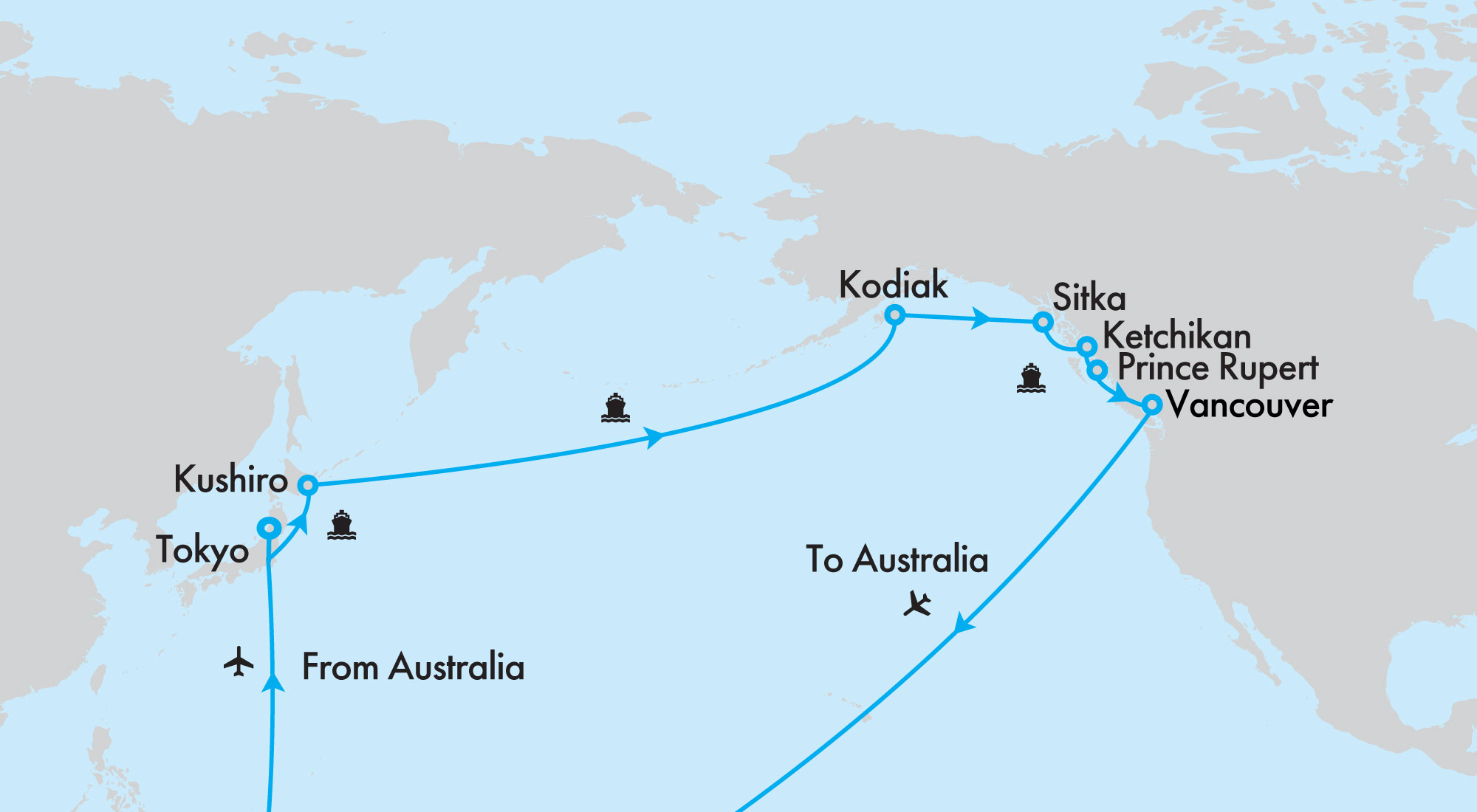 Fly, Stay, Cruise Japan and Alaska North Pacific Crossing aboard Westerdam