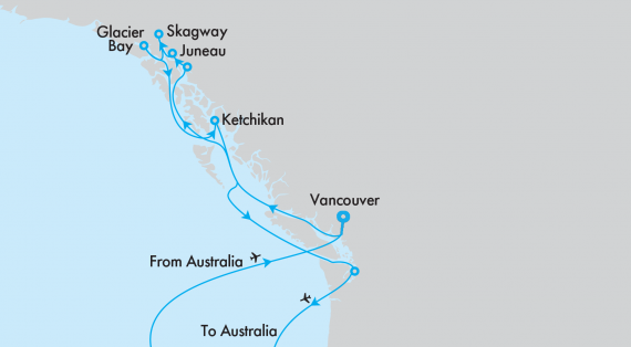 Fly, Stay, Cruise Sailing the Inside Passage from Vancouver to Seattle aboard Royal Princess