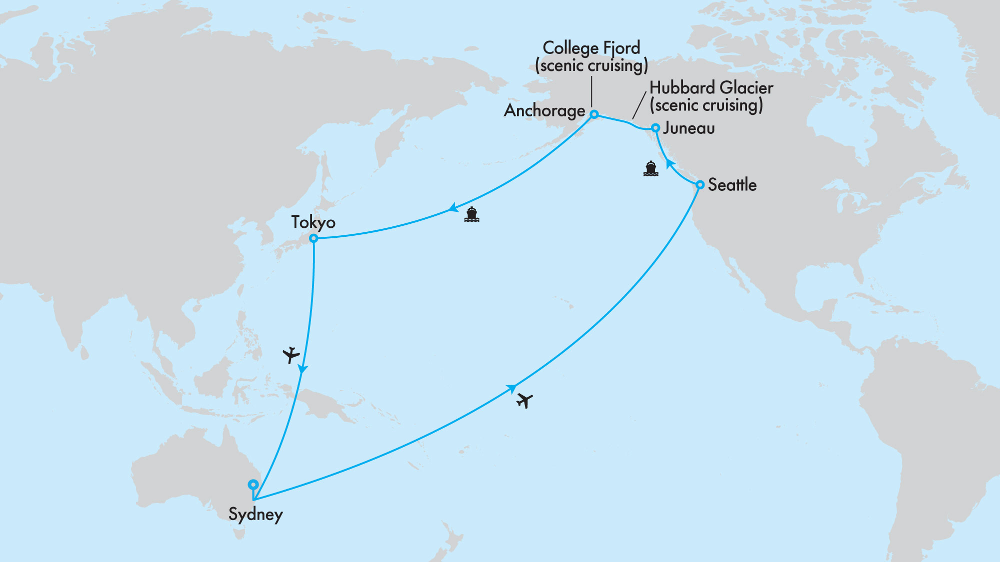 Fly, Stay, Cruise From Glaciers to Gardens - Alaska and North Pacific Crossing Aboard Royal Princess