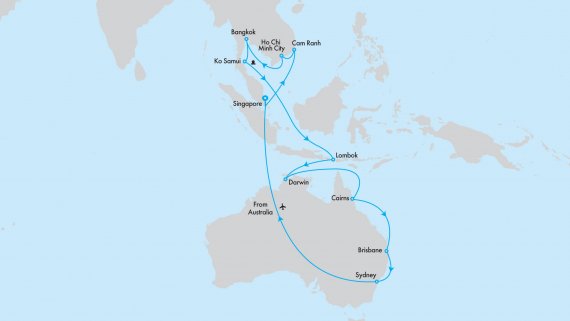 Fly, Stay, Cruise - South East Asia and Australia aboard Royal Princess