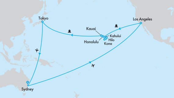 Fly, Stay, Cruise Hawaiian Islands & Tokyo Discovery aboard Sapphire Princess