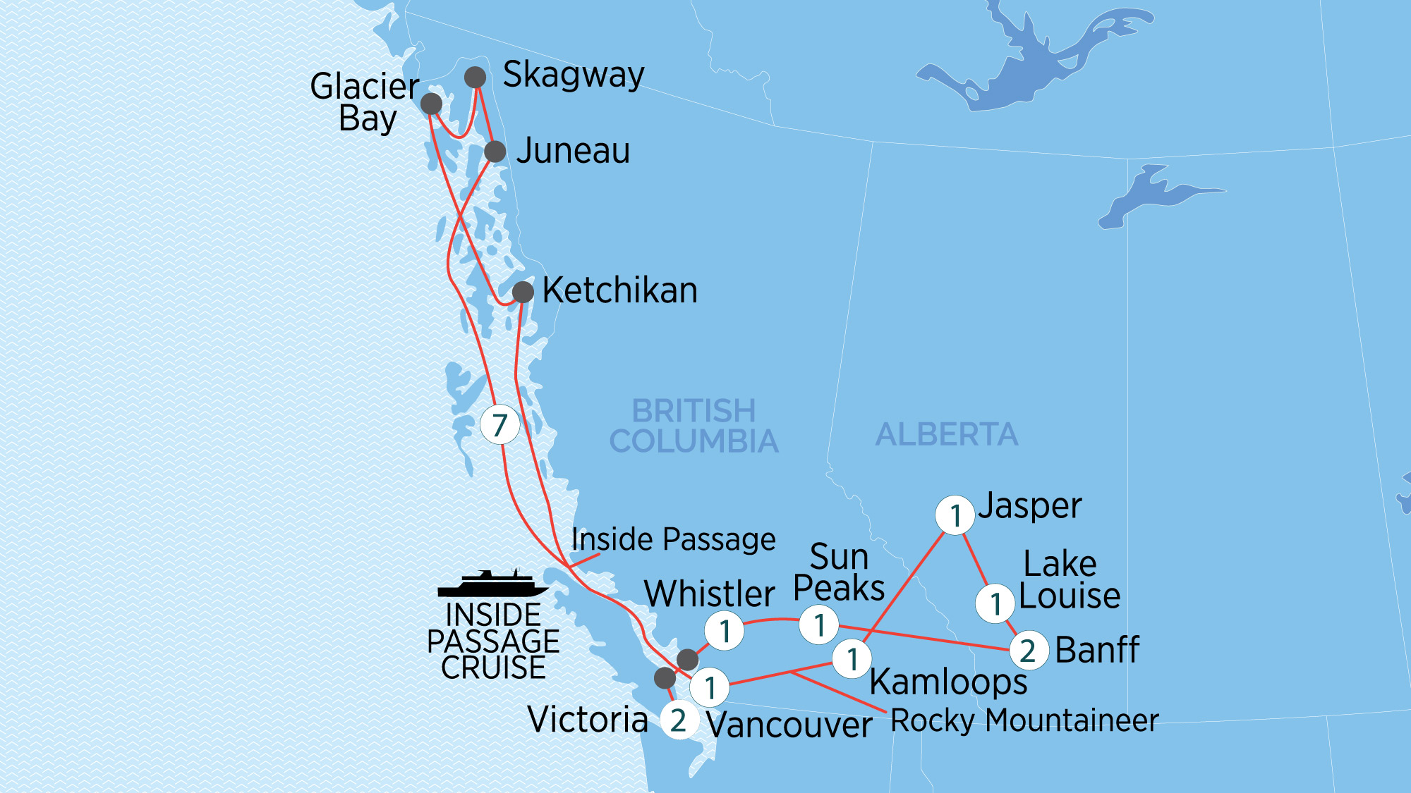 Rockies Grandeur and Alaska Inside Passage Cruise