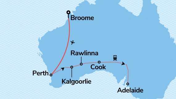 Broome & Perth Escape with the Indian Pacific from Perth to Adelaide