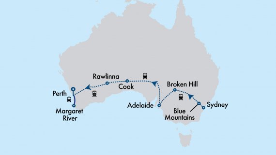 Indian Pacific with Perth & Margaret River