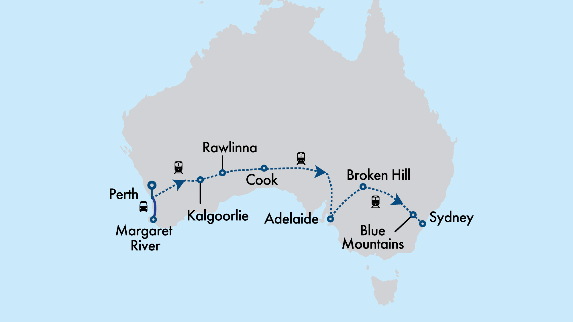WA Wine, Wildflowers & Rottnest Island with Indian Pacific from Perth to Sydney